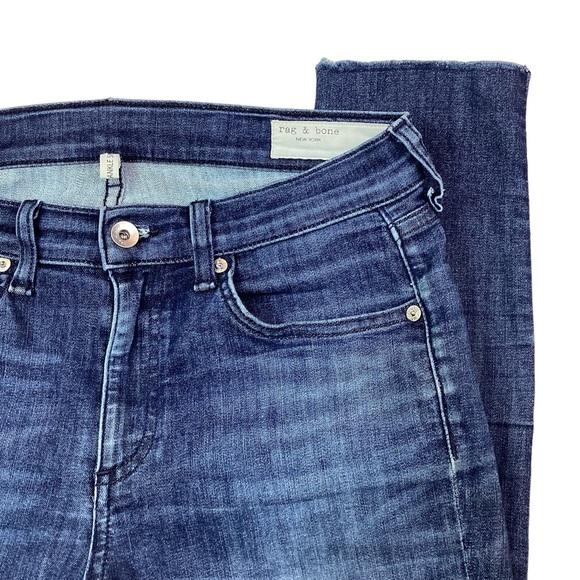 Rag & Bone Ankle Skinny Jeans Cropped Blue - Picture 13 of 15